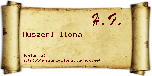 Huszerl Ilona névjegykártya